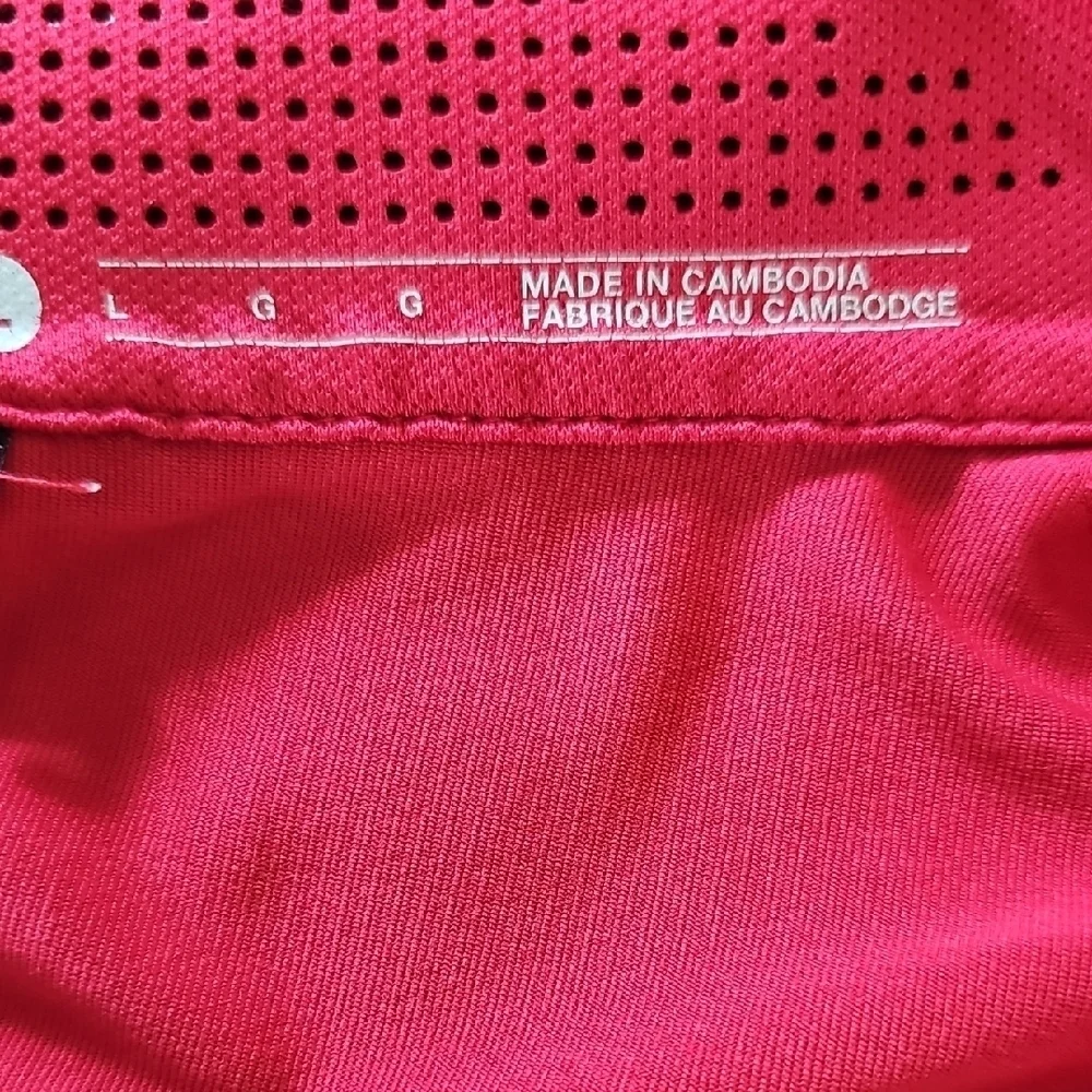 Nike Tiger Woods Collection Men's Vibrant Red Polo Shirt Size L